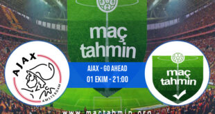 Ajax - Go Ahead İddaa Analizi ve Tahmini 01 Ekim 2022