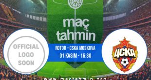 Rotor - CSKA Moskova İddaa Analizi ve Tahmini 01 Kasım 2020