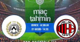 Udinese - AC Milan İddaa Analizi ve Tahmini 01 Kasım 2020