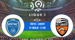 Troyes - Lorient İddaa Analizi ve Tahmini 01 Aralık 2021