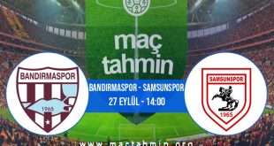 Bandırmaspor - Samsunspor İddaa Analizi ve Tahmini 27 Eylül 2020