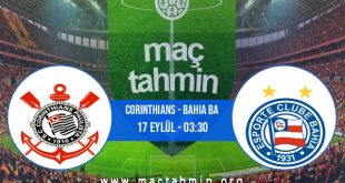 Corinthians - Bahia BA İddaa Analizi ve Tahmini 17 Eylül 2020