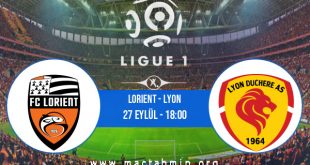 Lorient - Lyon İddaa Analizi ve Tahmini 27 Eylül 2020