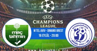 M Tel Aviv - Dinamo Brest İddaa Analizi ve Tahmini 16 Eylül 2020