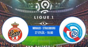 Monaco - Strasbourg İddaa Analizi ve Tahmini 27 Eylül 2020