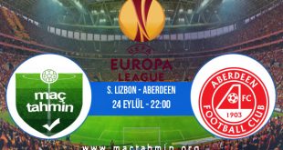 S. Lizbon - Aberdeen İddaa Analizi ve Tahmini 24 Eylül 2020