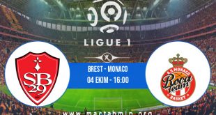 Brest - Monaco İddaa Analizi ve Tahmini 04 Ekim 2020