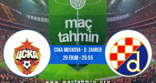 CSKA Moskova - D. Zagreb İddaa Analizi ve Tahmini 29 Ekim 2020