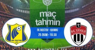 FK Rostov - Khimki İddaa Analizi ve Tahmini 25 Ekim 2020