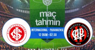 Internacional - Paranaense İddaa Analizi ve Tahmini 12 Ekim 2020