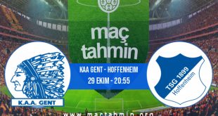 KAA Gent - Hoffenheim İddaa Analizi ve Tahmini 29 Ekim 2020