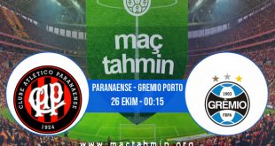 Paranaense - Gremio Porto İddaa Analizi ve Tahmini 26 Ekim 2020