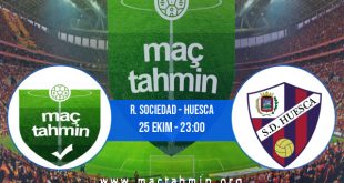 R. Sociedad - Huesca İddaa Analizi ve Tahmini 25 Ekim 2020