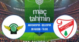 Akhisarspor - Boluspor İddaa Analizi ve Tahmini 08 Kasım 2020