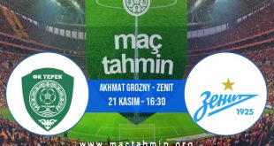 Akhmat Grozny - Zenit İddaa Analizi ve Tahmini 21 Kasım 2020