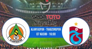 Alanyaspor - Trabzonspor İddaa Analizi ve Tahmini 07 Kasım 2020