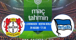 B. Leverkusen - Hertha Berlin İddaa Analizi ve Tahmini 29 Kasım 2020
