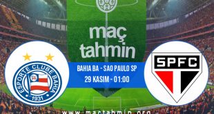 Bahia BA - Sao Paulo SP İddaa Analizi ve Tahmini 29 Kasım 2020