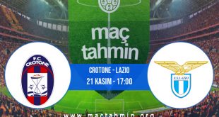 Crotone - Lazio İddaa Analizi ve Tahmini 21 Kasım 2020