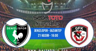 Denizlispor - Gaziantep İddaa Analizi ve Tahmini 21 Kasım 2020