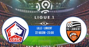 Lille - Lorient İddaa Analizi ve Tahmini 22 Kasım 2020