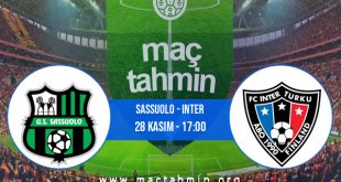 Sassuolo - Inter İddaa Analizi ve Tahmini 28 Kasım 2020