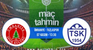 Ümraniye - Tuzlaspor İddaa Analizi ve Tahmini 07 Kasım 2020