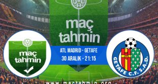 Atl Madrid - Getafe İddaa Analizi ve Tahmini 30 Aralık 2020