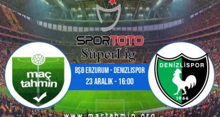 Bşb Erzurum - Denizlispor İddaa Analizi ve Tahmini 23 Aralık 2020