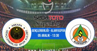 Gençlerbirliği - Alanyaspor İddaa Analizi ve Tahmini 05 Aralık 2020