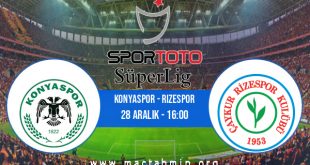Konyaspor - Rizespor İddaa Analizi ve Tahmini 28 Aralık 2020