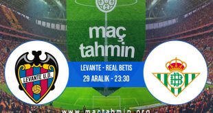 Levante - Real Betis İddaa Analizi ve Tahmini 29 Aralık 2020