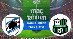 Sampdoria - Sassuolo İddaa Analizi ve Tahmini 23 Aralık 2020