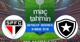 Sao Paulo SP - Botafogo RJ İddaa Analizi ve Tahmini 10 Aralık 2020