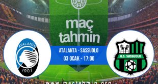 Atalanta - Sassuolo İddaa Analizi ve Tahmini 03 Ocak 2021