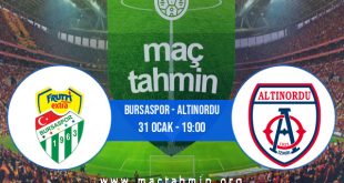 Bursaspor - Altınordu İddaa Analizi ve Tahmini 31 Ocak 2021