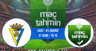 Cadiz - Atl Madrid İddaa Analizi ve Tahmini 31 Ocak 2021