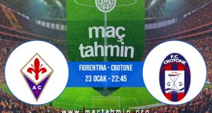 Fiorentina - Crotone İddaa Analizi ve Tahmini 23 Ocak 2021