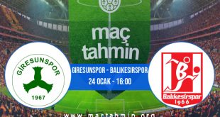 Giresunspor - Balıkesirspor İddaa Analizi ve Tahmini 24 Ocak 2021