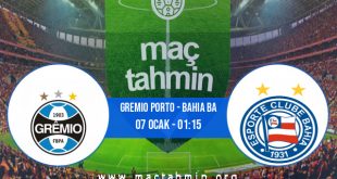 Gremio Porto - Bahia BA İddaa Analizi ve Tahmini 07 Ocak 2021