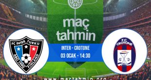 Inter - Crotone İddaa Analizi ve Tahmini 03 Ocak 2021