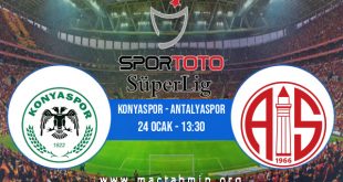 Konyaspor - Antalyaspor İddaa Analizi ve Tahmini 24 Ocak 2021