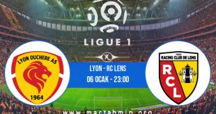 Lyon - RC Lens İddaa Analizi ve Tahmini 06 Ocak 2021
