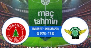 Ümraniye - Akhisarspor İddaa Analizi ve Tahmini 02 Ocak 2021