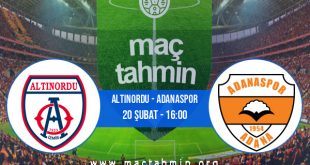Altınordu - Adanaspor İddaa Analizi ve Tahmini 20 Şubat 2021
