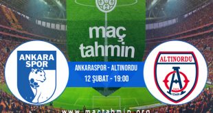 Ankaraspor - Altınordu İddaa Analizi ve Tahmini 12 Şubat 2021