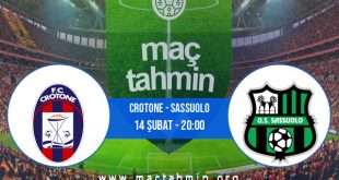 Crotone - Sassuolo İddaa Analizi ve Tahmini 14 Şubat 2021