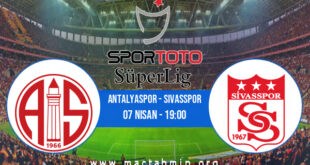 Antalyaspor - Sivasspor İddaa Analizi ve Tahmini 07 Nisan 2021