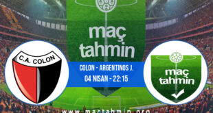 Colon - Argentinos J. İddaa Analizi ve Tahmini 04 Nisan 2021