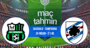 Sassuolo - Sampdoria İddaa Analizi ve Tahmini 24 Nisan 2021